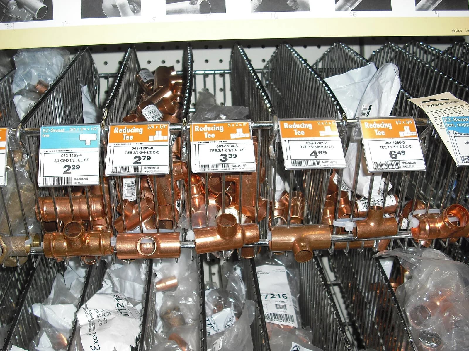 Assortment of copper pipe fittings and elbows